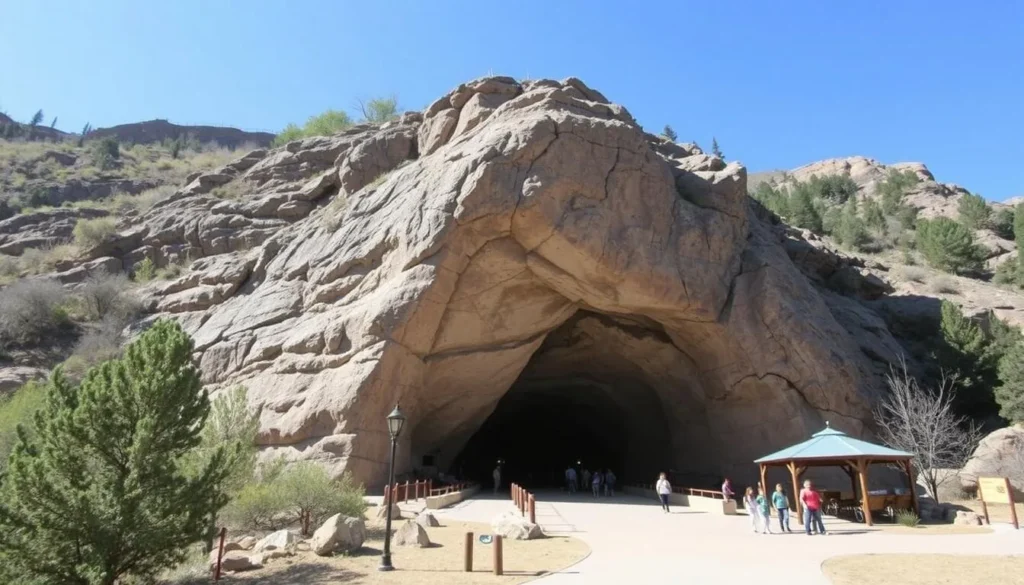 Cave of the Winds Mountain Park showing cave entrance and surrounding landscape
