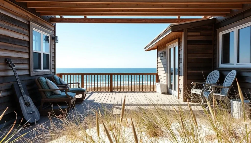 Charming beach house on Fire Island with deck overlooking the ocean Charming beach house on Fire Island with deck overlooking the ocean