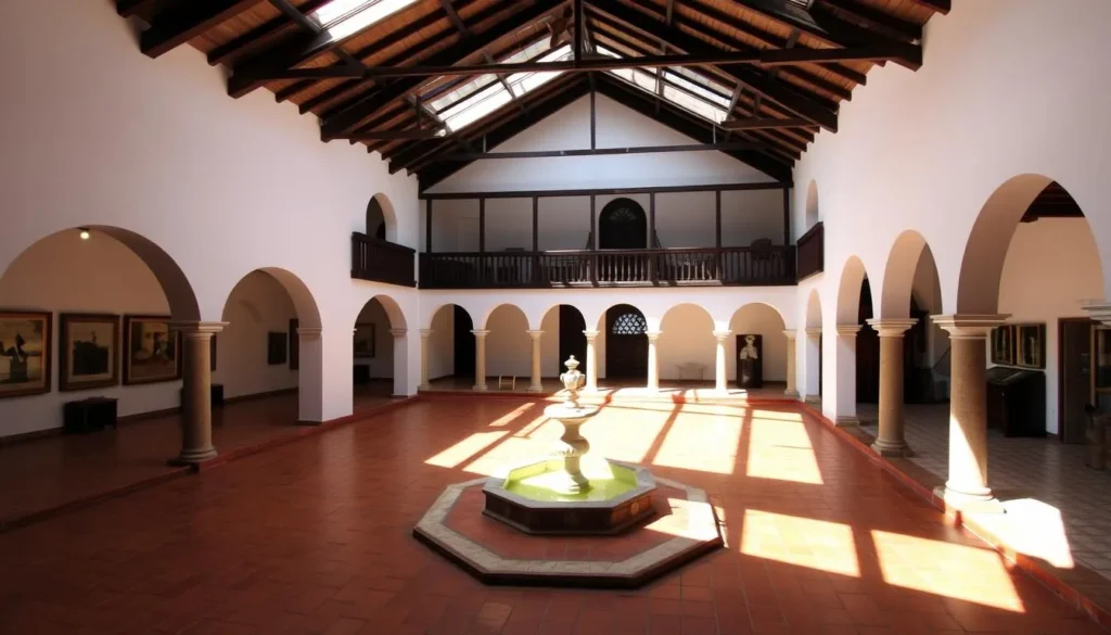 Colonial courtyard of the Santander Historical Museum (Casa de Bolívar) in Bucaramanga Colonial courtyard of the Santander Historical Museum (Casa de Bolívar) in Bucaramanga
