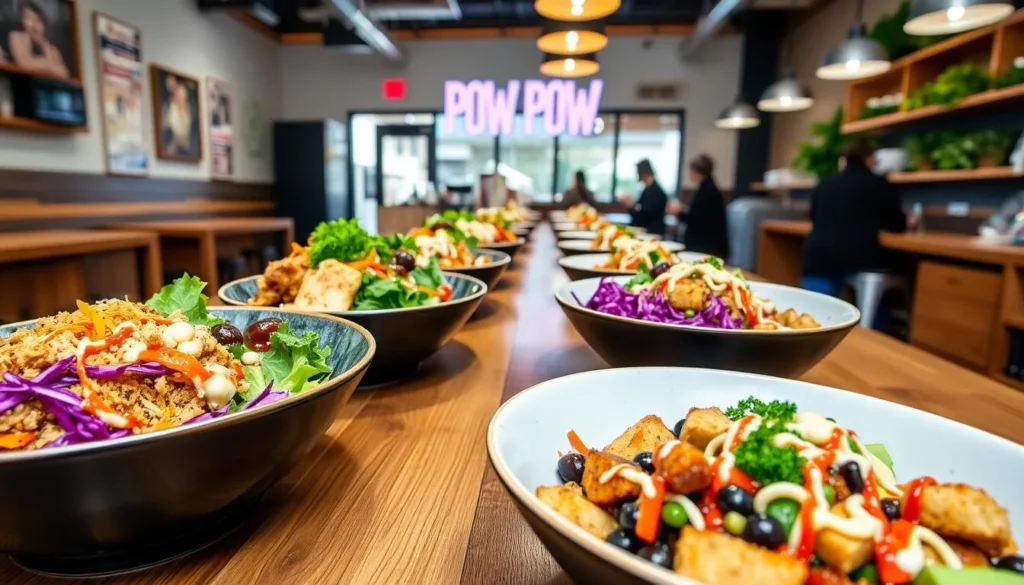 Colorful Asian-fusion vegan bowls at Pow Pow in Washington DC Colorful Asian-fusion vegan bowls at Pow Pow in Washington DC