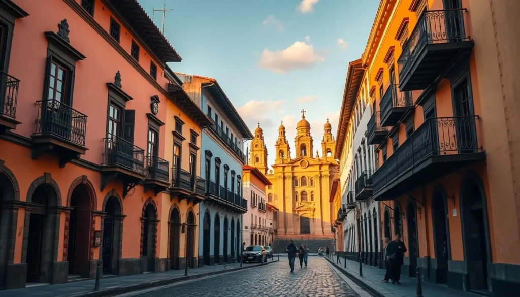 Colorful colonial architecture in Quito's historic center, one of the best things to do in Ecuador Colorful colonial architecture in Quito's historic center, one of the best things to do in Ecuador