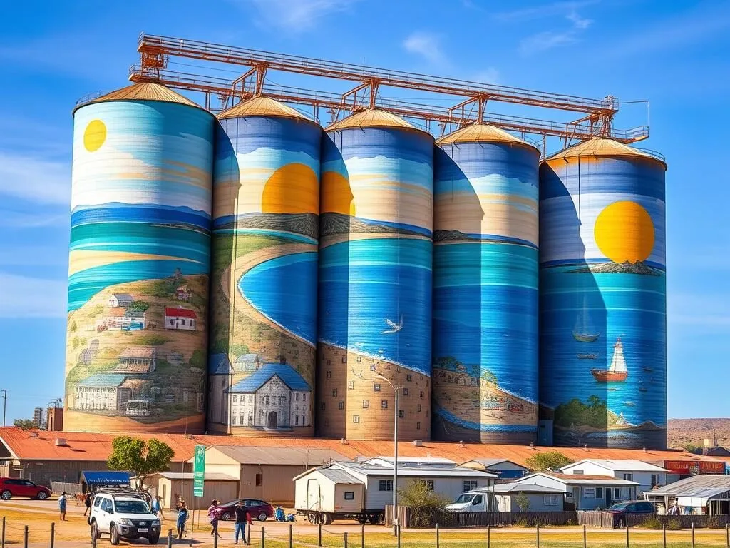 Colorful silo art in Tumby Bay on the Eyre Peninsula South Australia things to do Colorful silo art in Tumby Bay on the Eyre Peninsula South Australia things to do