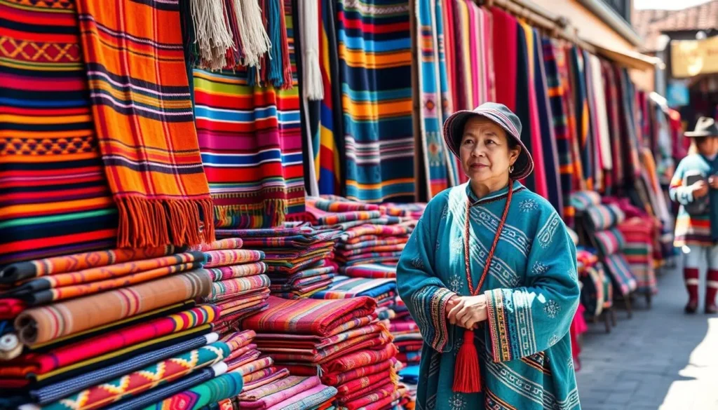 Colorful textiles at Otavalo indigenous market, one of the best things to do in Ecuador Colorful textiles at Otavalo indigenous market, one of the best things to do in Ecuador