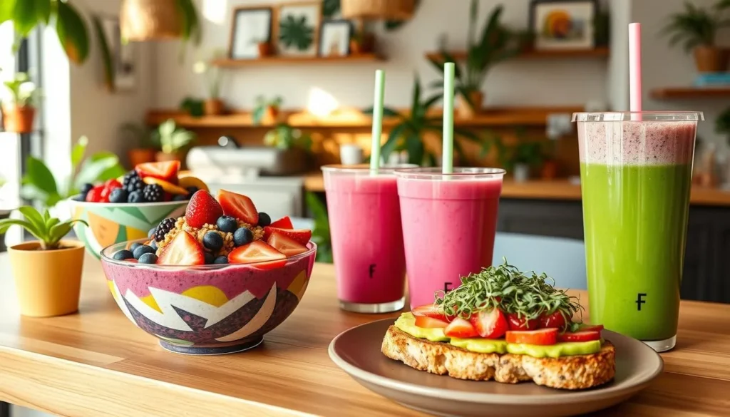 Colorful vegan bowls, toasts, and smoothies at Fruitive in Washington DC Colorful vegan bowls, toasts, and smoothies at Fruitive in Washington DC