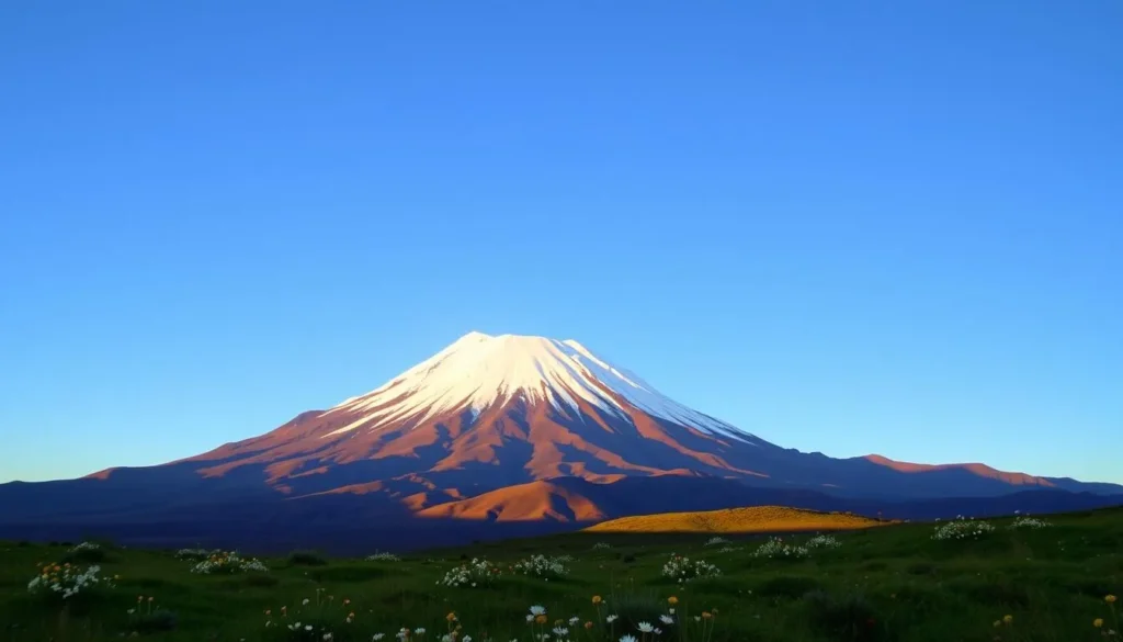 Cotopaxi volcano with clear skies during ideal season showing best things to do in Ecuador Cotopaxi volcano with clear skies during ideal season showing best things to do in Ecuador