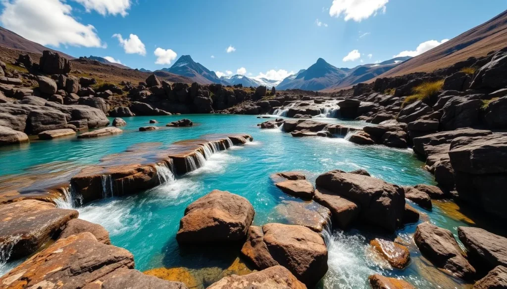 Crystal clear blue waters of the Fairy Pools with waterfalls, a must-see Isle of Skye things to do