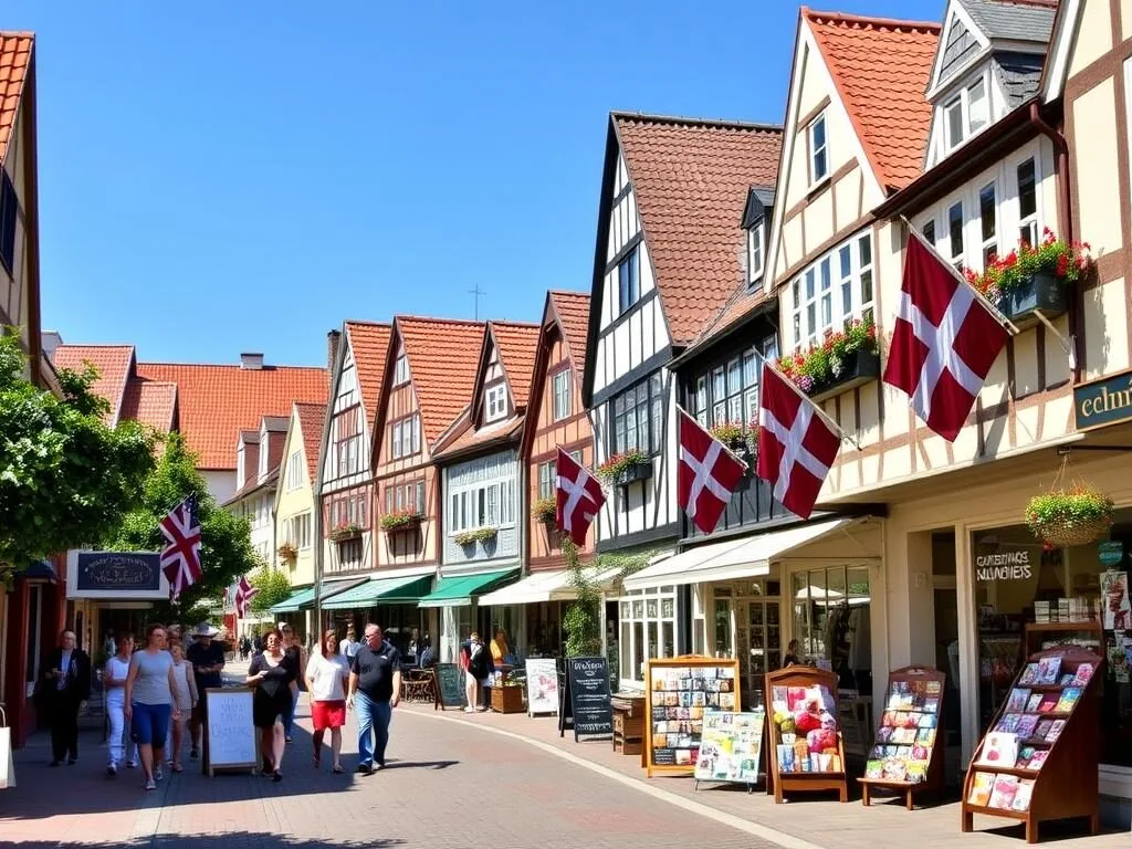 Danish-inspired shops and boutiques on Copenhagen Drive in Solvang, California Danish-inspired shops and boutiques on Copenhagen Drive in Solvang, California
