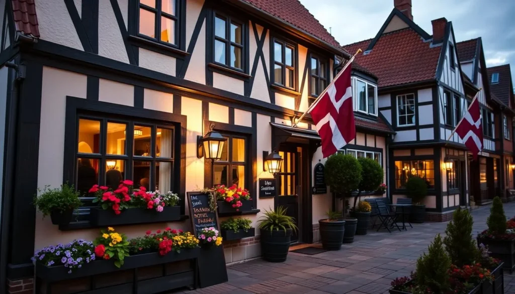 Danish-style hotel in downtown Solvang, California with traditional architecture and comfortable accommodations Danish-style hotel in downtown Solvang, California with traditional architecture and comfortable accommodations