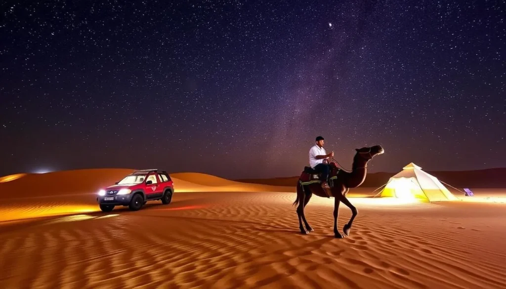 Desert Safari in Qatar with dune bashing and camping under the stars
