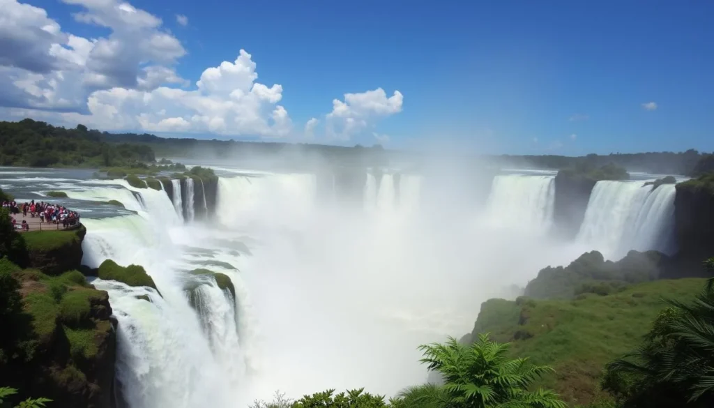 Devil's Throat at Iguazu Falls during optimal visiting season with perfect weather