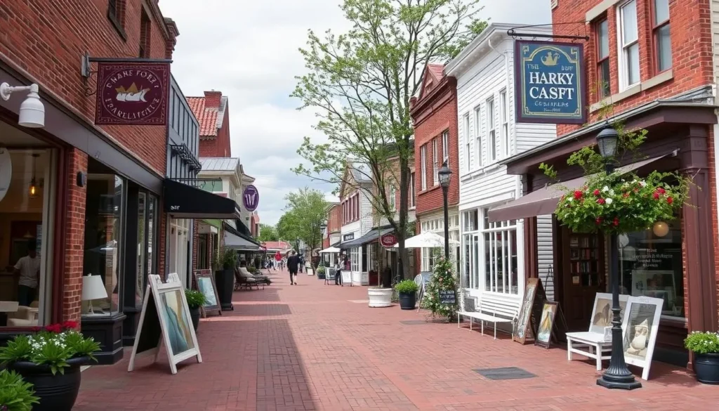 Discover the charm of downtown Frankfort, Michigan, with its unique shops and galleries.