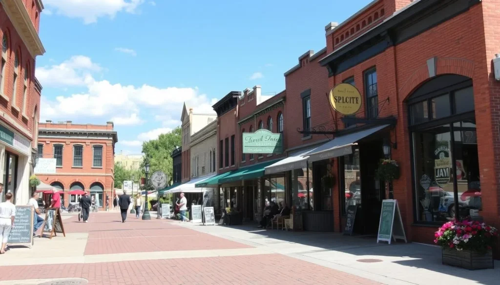 Downtown Ypsilanti shops with unique boutiques and vintage stores