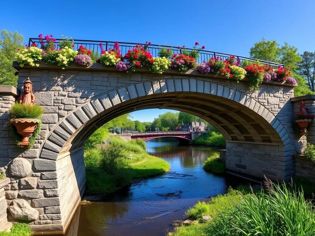 Drake Hill Flower Bridge in Simsbury Connecticut Drake Hill Flower Bridge in Simsbury Connecticut