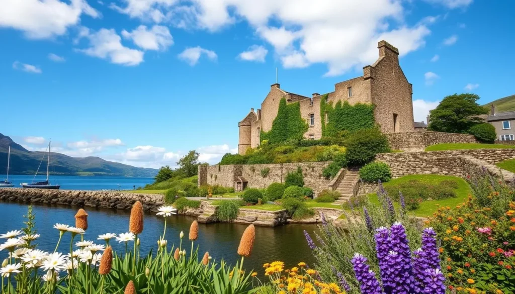 Dunvegan Castle with beautiful gardens and waterfront view, a historic Isle of Skye things to do