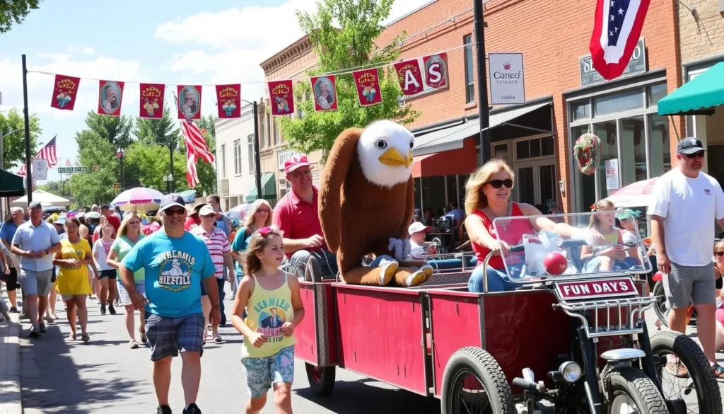 Eagle Fun Days celebration with families enjoying summer activities