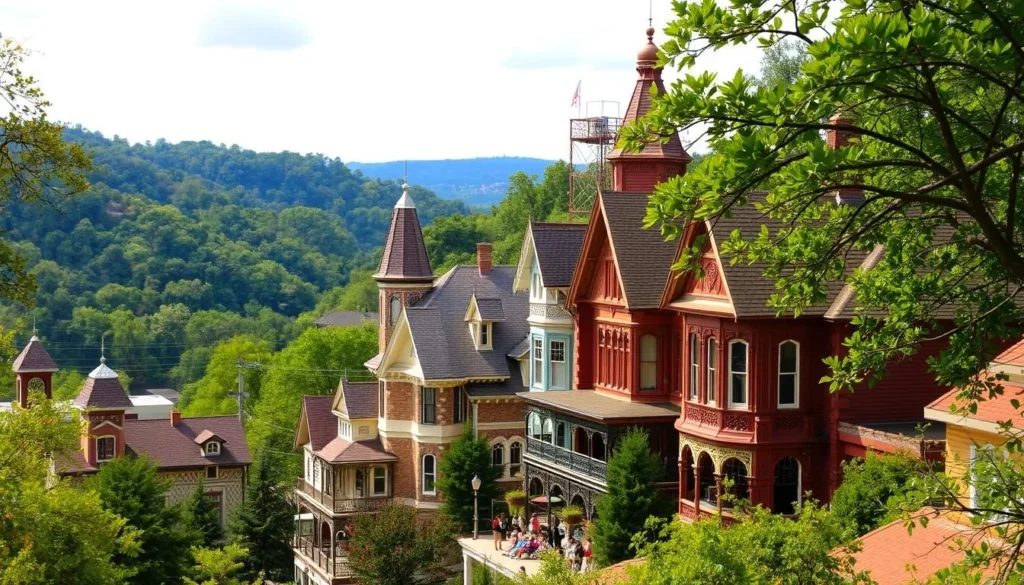 Eureka Springs, Arkansas, with its historic Victorian architecture and natural surroundings