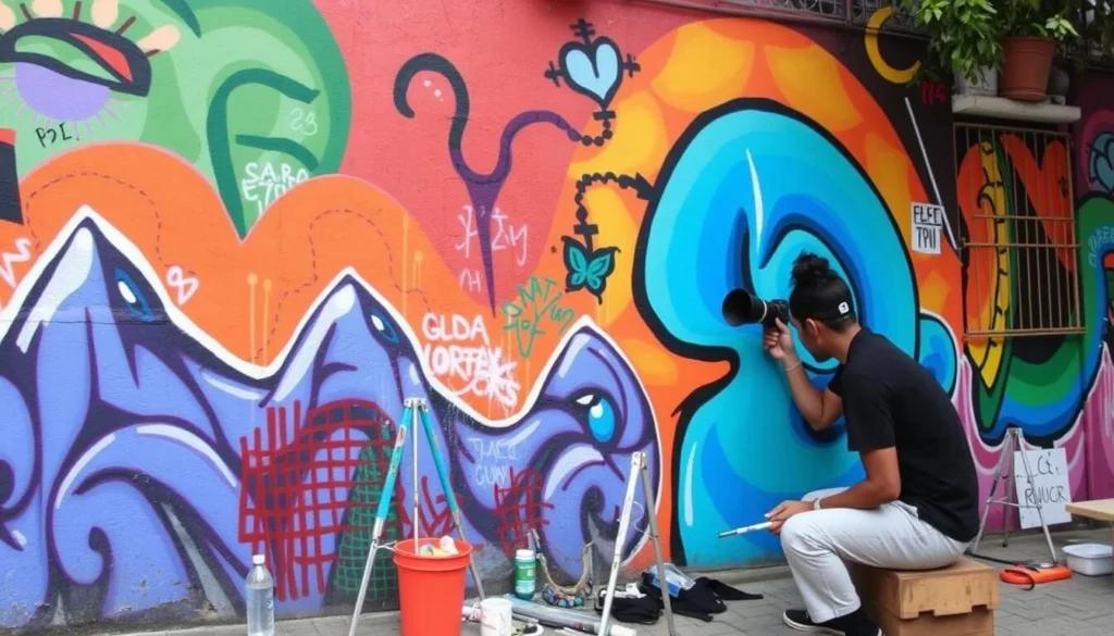 Explore La Paz street art tour imagery