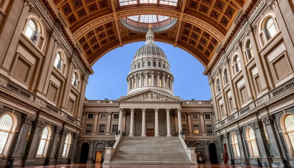 Explore the Iowa State Capitol building through a guided tour.