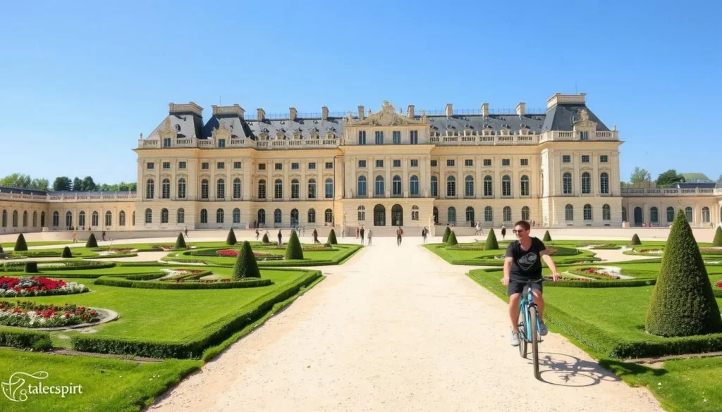 Explore the royal grounds of Versailles on a bike tour, riding past the grand palace and through the beautiful gardens.