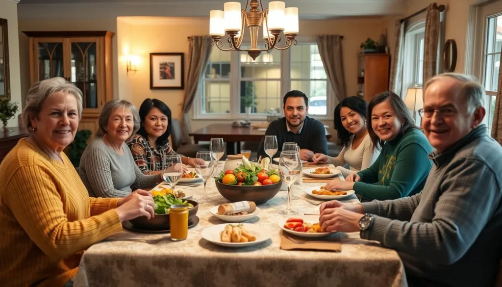 Family dining in Brockton