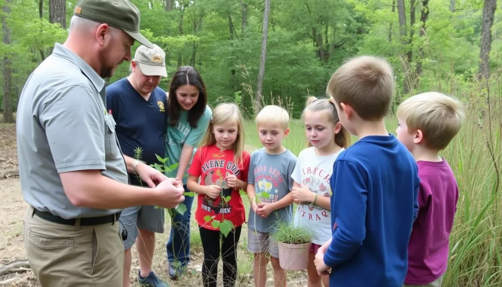 Family participating in a nature program at a Millsboro area park