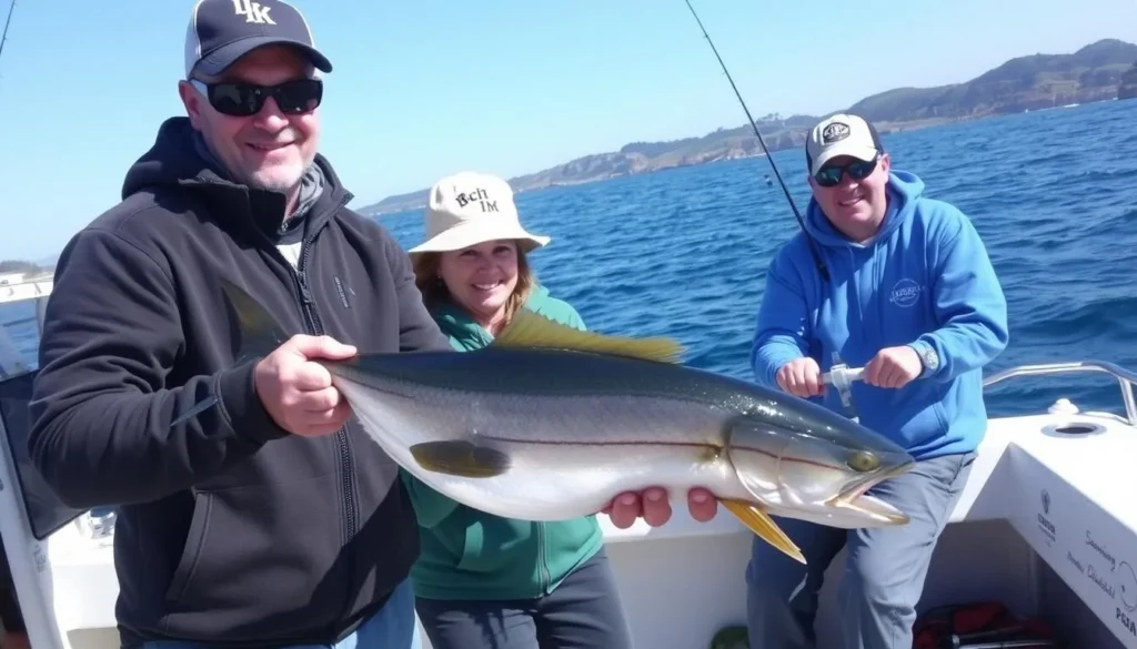 Fishing charter in Morro Bay with a catch