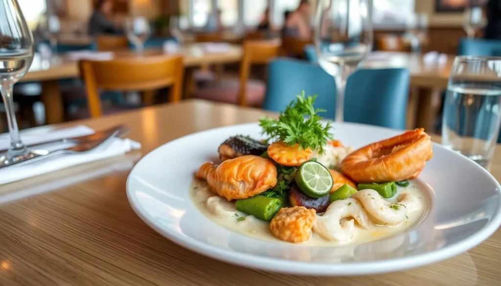 Fresh seafood at a Hamptons restaurant