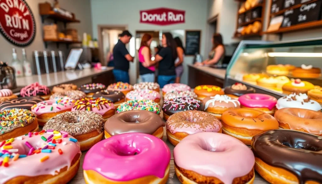 Freshly made vegan donuts in various flavors at Donut Run in Washington DC Freshly made vegan donuts in various flavors at Donut Run in Washington DC
