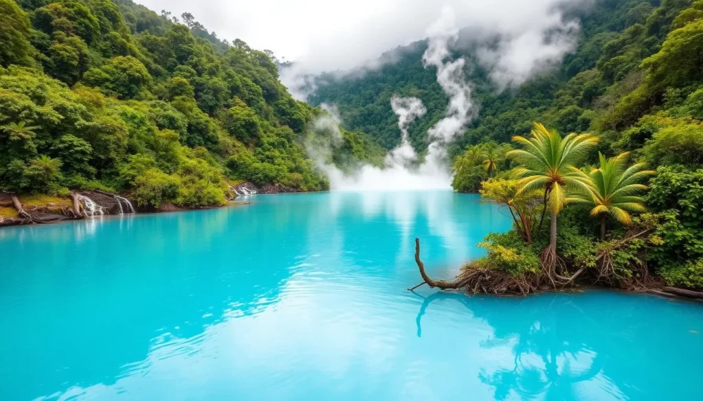 Generate an image of Boiling Lake in Dominica