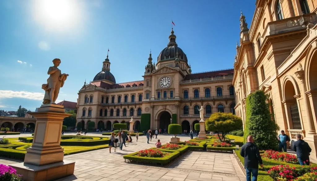 Generate an image of Buda Castle's courtyard.