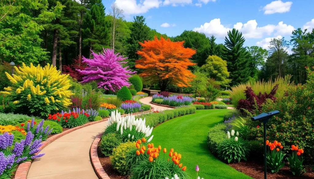 Generate an image of Coker Arboretum at UNC Chapel Hill