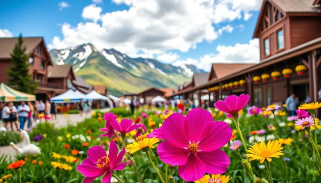 Generate an image of Crested Butte during the Wildflower Festival
