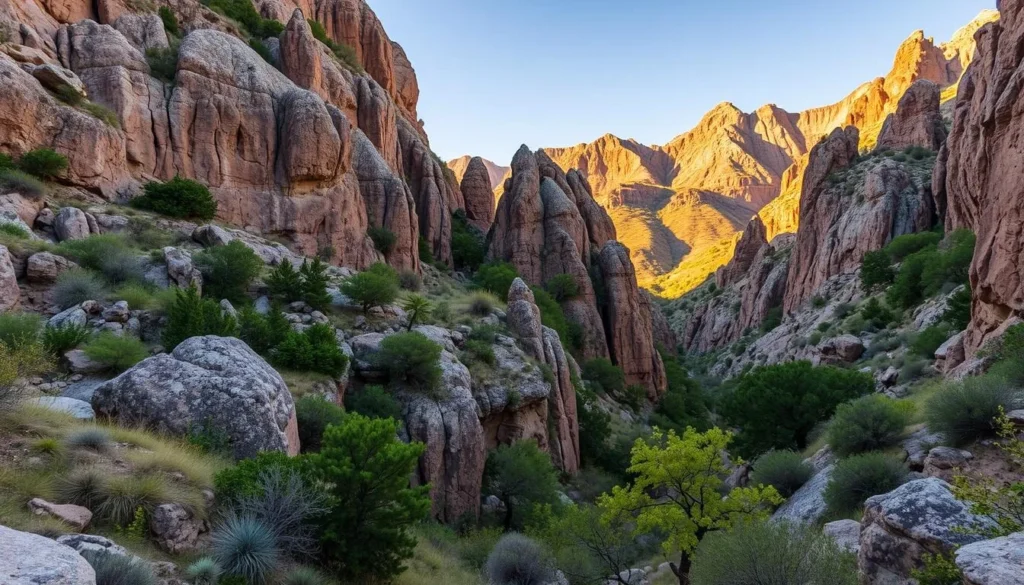 Generate an image of Dog Canyon in Guadalupe Mountains National Park