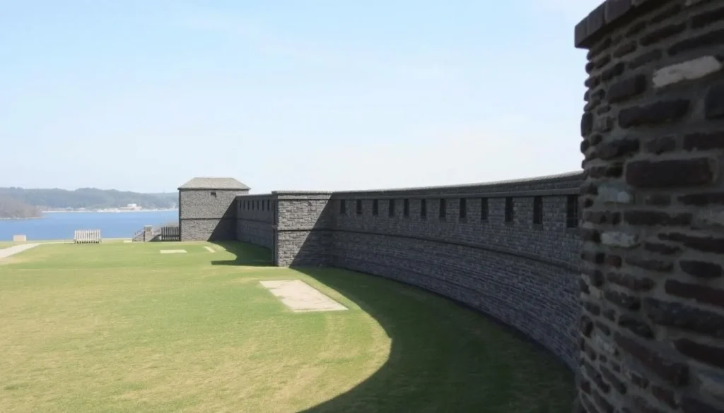 Generate an image of Fort Wadsworth's historic fortifications.