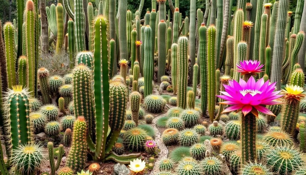 Generate an image of Ganna Walska Lotusland's cactus forest