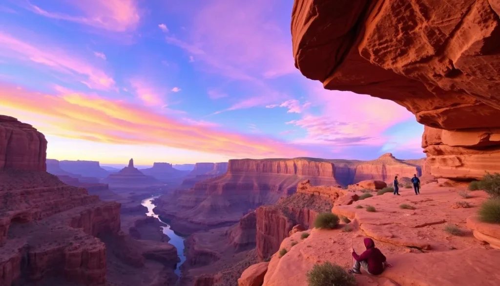 Generate an image of Glen Canyon National Recreation Area, showcasing its vast landscape and outdoor activities.