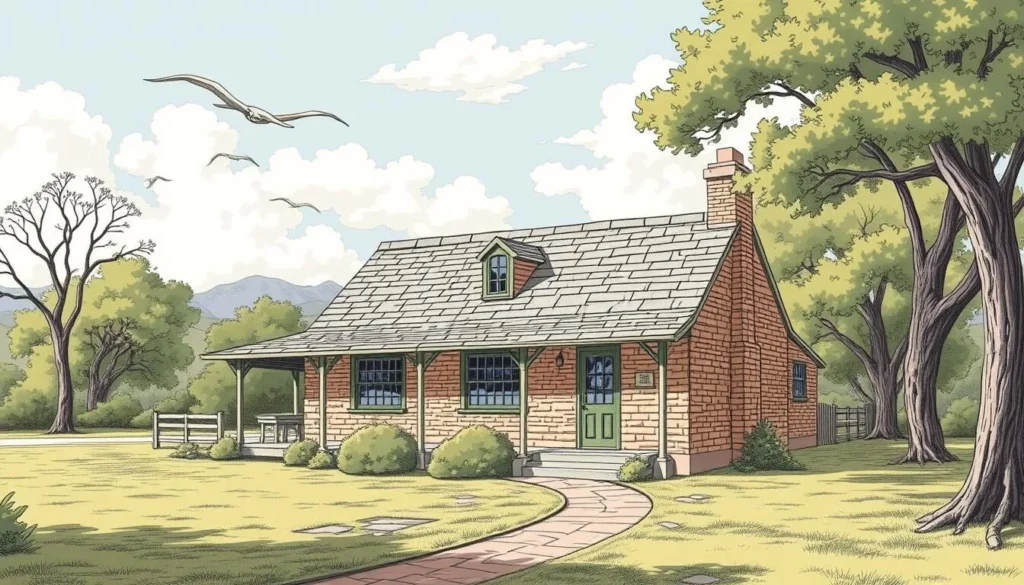 Generate an image of Herbert Hoover's birthplace cottage.