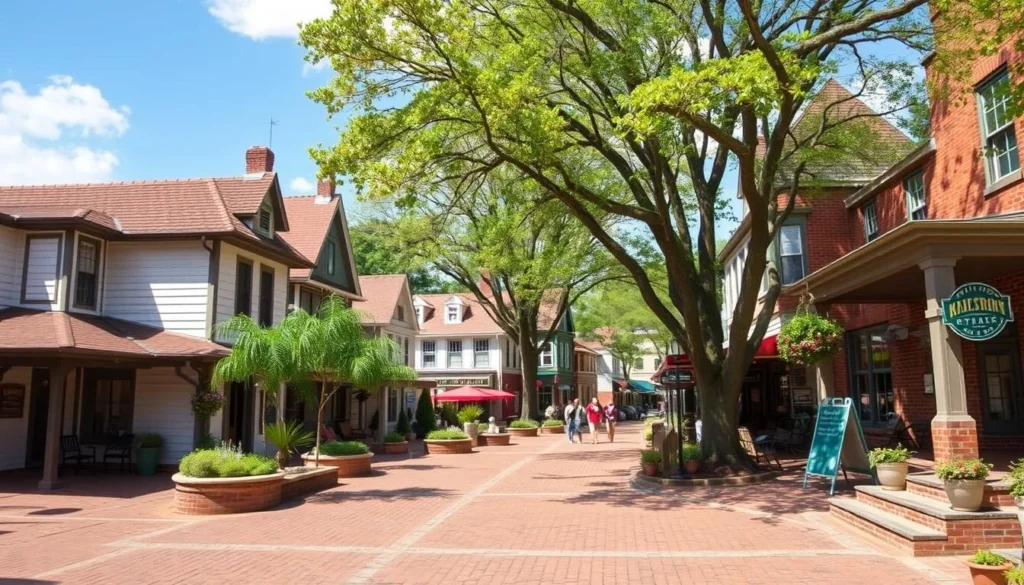 Generate an image of Historic Richmond Town's open village