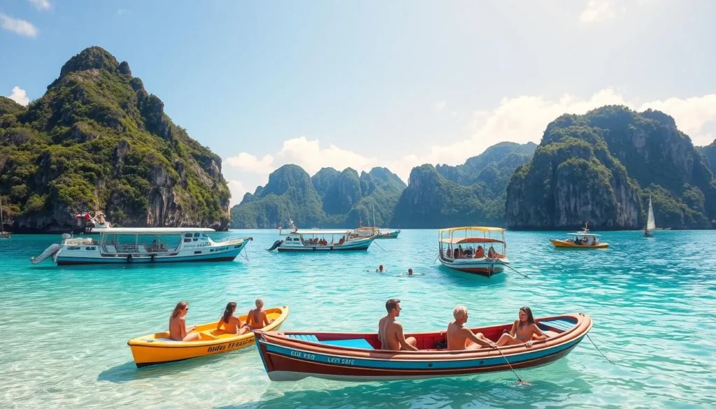 Generate an image of Islas de Gigantes island hopping tour