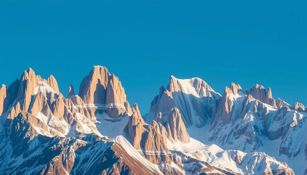 Generate an image of Jade Dragon Snow Mountain's majestic peaks