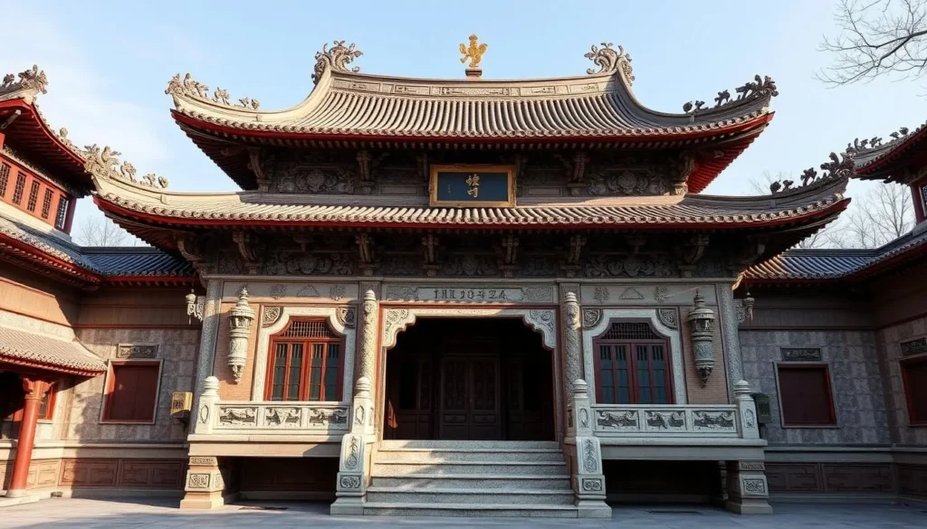 Generate an image of Linggu Temple's Beamless Hall, showcasing its unique Ming Dynasty architecture.