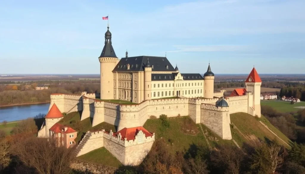 Generate an image of Narva Castle in Estonia