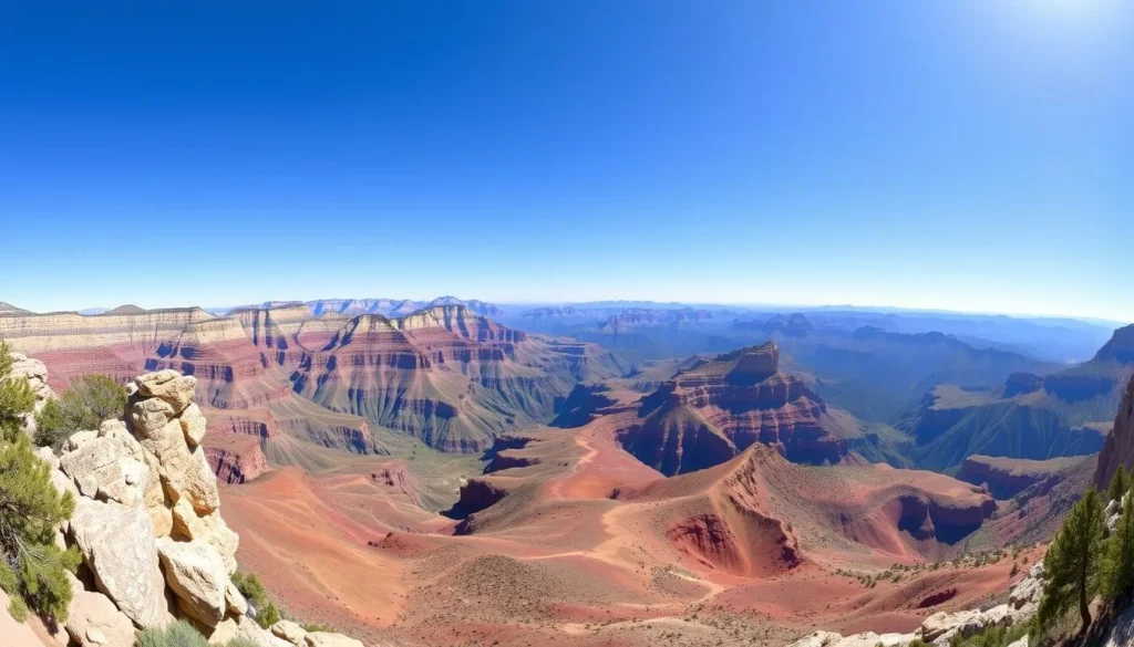 Generate an image of Panoramic Point in Kings Canyon National Park with a 360-degree view.
