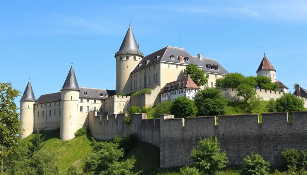 Generate an image of Provins, showcasing its medieval architecture and historic ramparts.