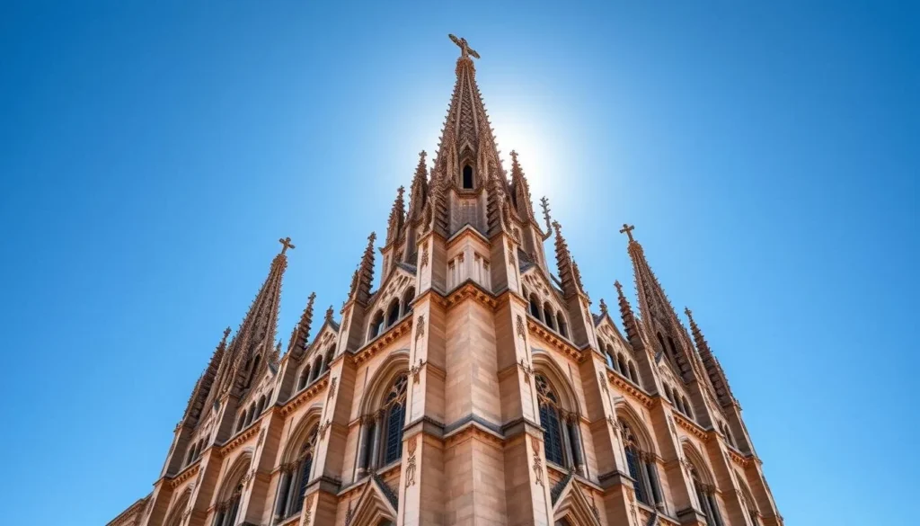 Generate an image of Segovia Cathedral's majestic facade
