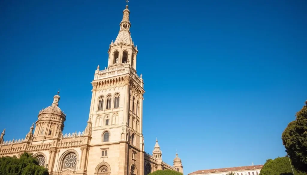 Generate an image of Seville Cathedral with La Giralda tower
