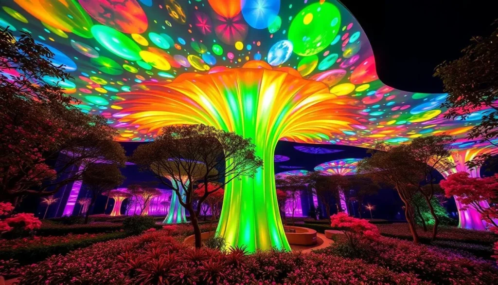 Generate an image of TeamLab Planets TOKYO's stunning installations
