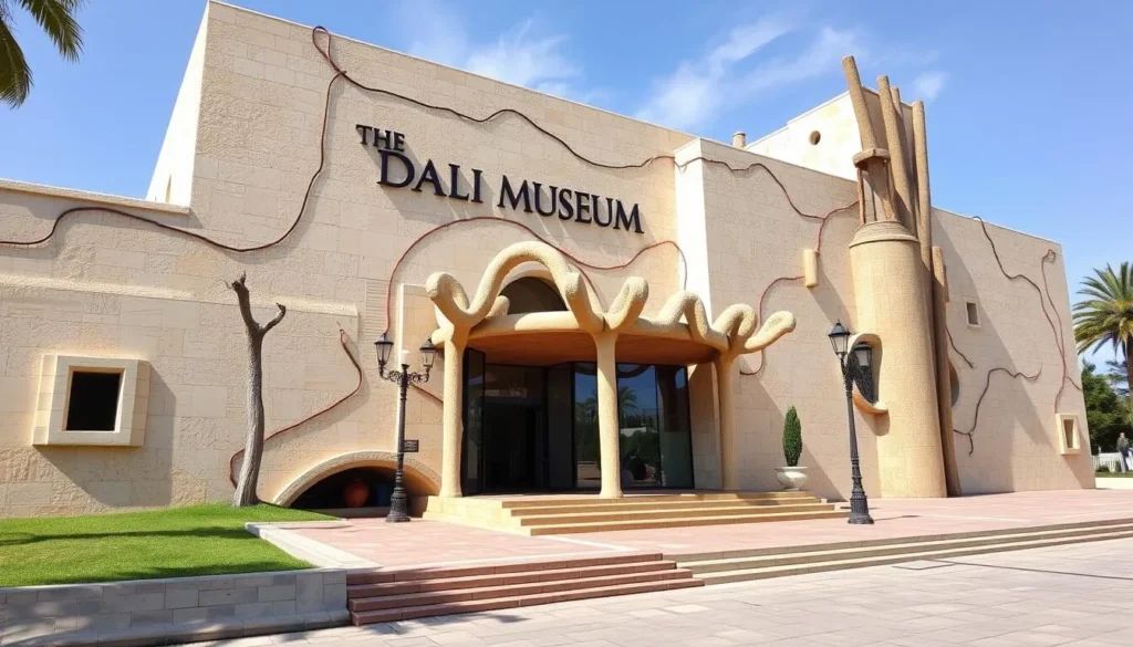 Generate an image of The Dalí Museum's exterior with its unique architecture.