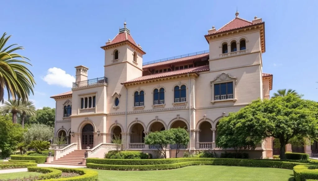 Generate an image of The McNay Art Museum's Spanish Colonial Revival mansion or its beautiful gardens.