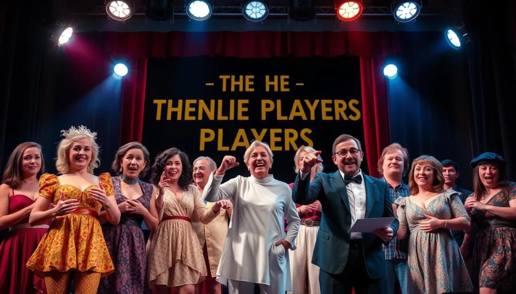 Generate an image of The Naples Players performing at the Sugden Theatre.